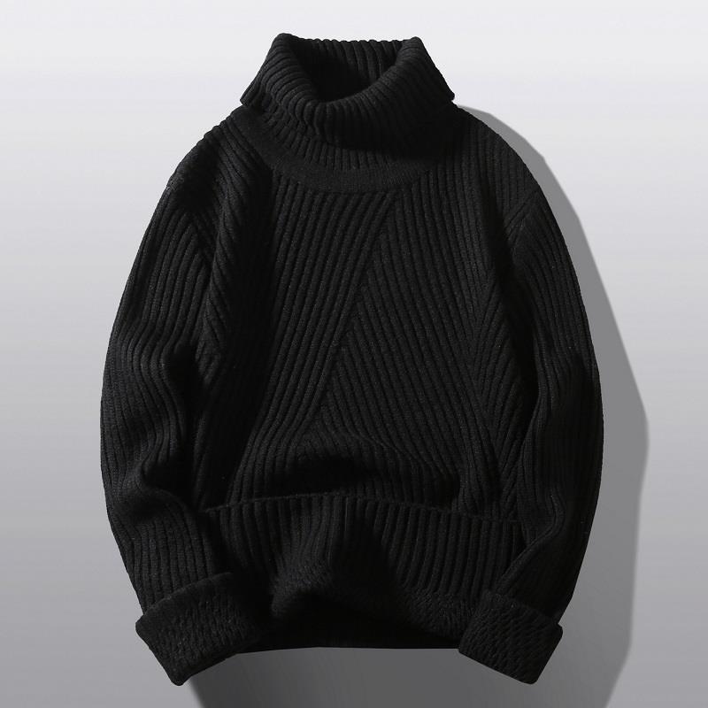 Damen Grobstrick-Rollkragenpullover mit aufwendigem Rippmuster R&B