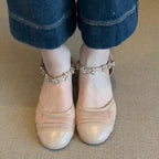 Damen Slingback-Pumps mit floraler Verzierungsdetails und komfortablem Fersenbereich