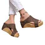 Damen Wedge-Sandalen mit eleganter Korksohle und modischem Design R&B