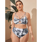 Damen Hochgeschnittener Bikini mit modischem Cut-Out-Design R&B