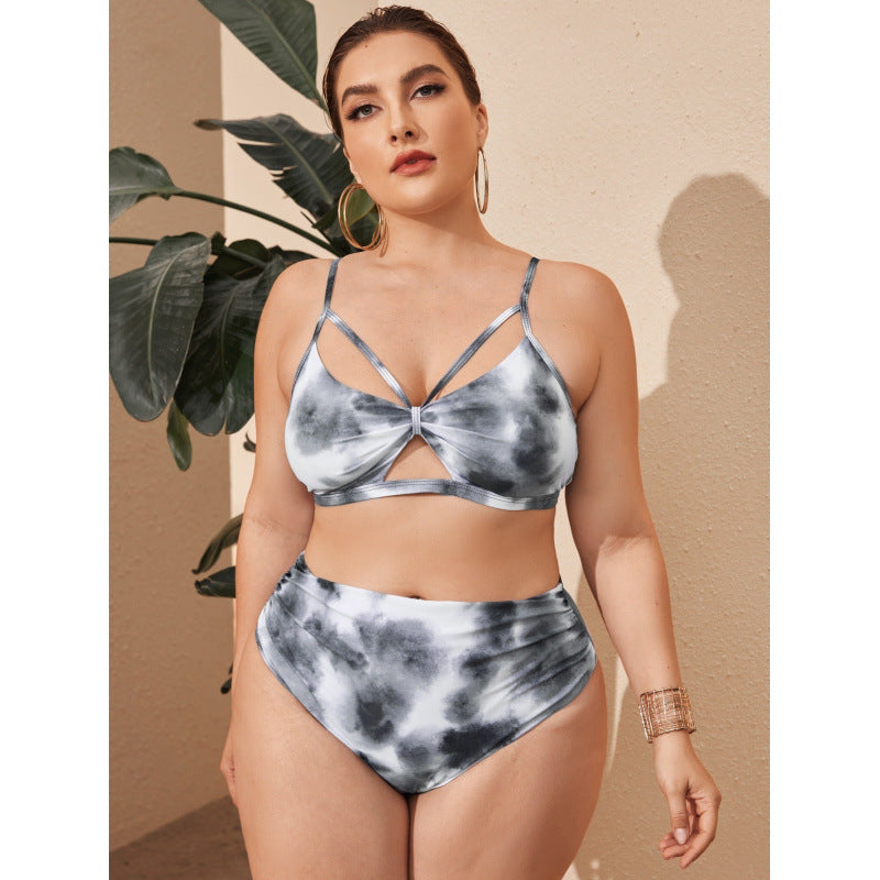 Damen Hochgeschnittener Bikini mit modischem Cut-Out-Design R&B