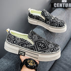 Damen Modische Slip-On Sneakers mit einzigartigem gewR&Btem Design R&B