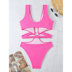 Damen Cut-Out Badeanzug mit elegantem Wickeldetail R&B