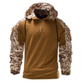 Herren taktischer Pullover mit Kapuze und Camouflage-Ärmeln
