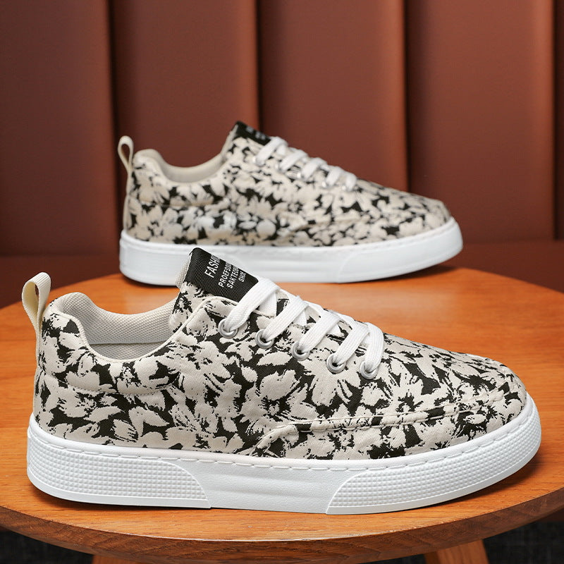Damen Sneaker mit floralem Muster und flexibler Gummisohle R&B