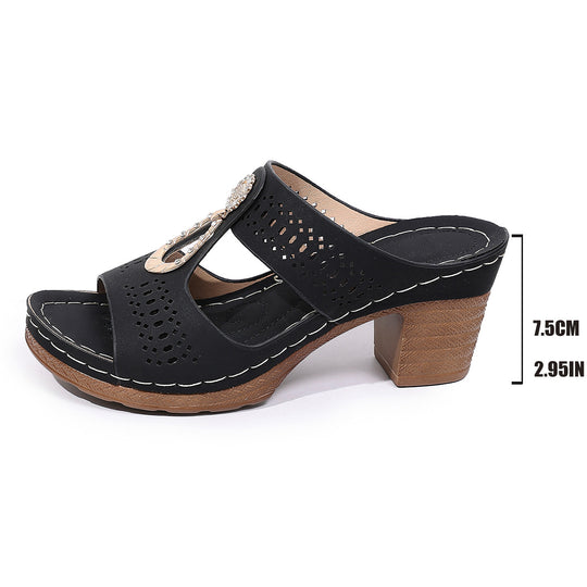 Damen Komfortable Sandaletten mit elegantem Absatz R&B