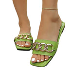 Damen Elegante und bequeme Slides mit dekorativen Metallakzenten R&B