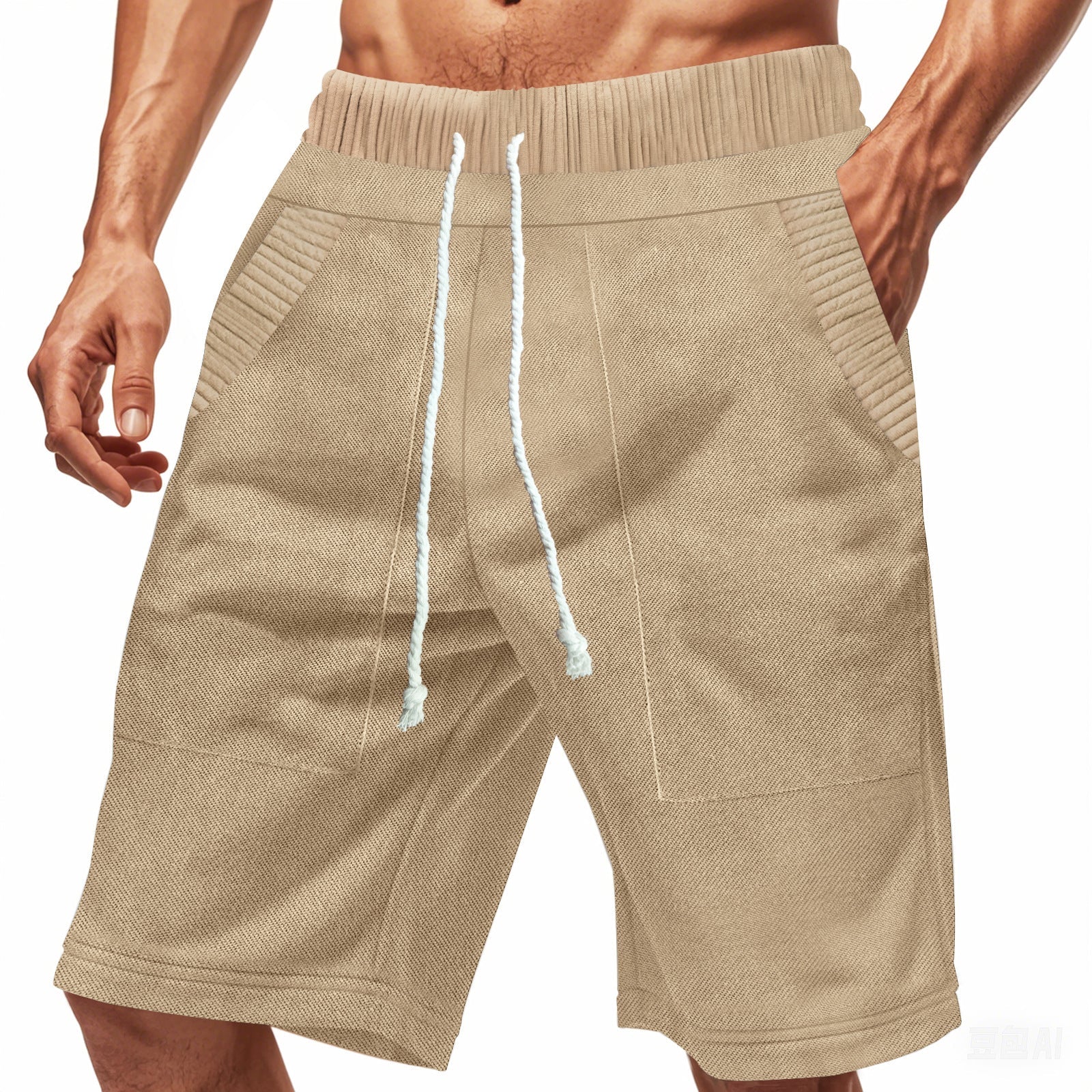 Herren Freizeit-Shorts mit elastischem Bund und praktischen Seitentaschen R&B