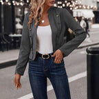 Damen romantischer Blazer mit einzigartigen Knopfdetaills R&B