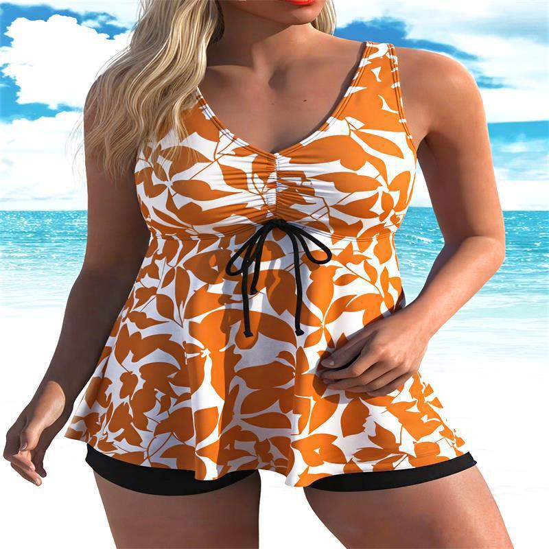 Damen Strandkleid mit dynamischem Zebra-Design R&B