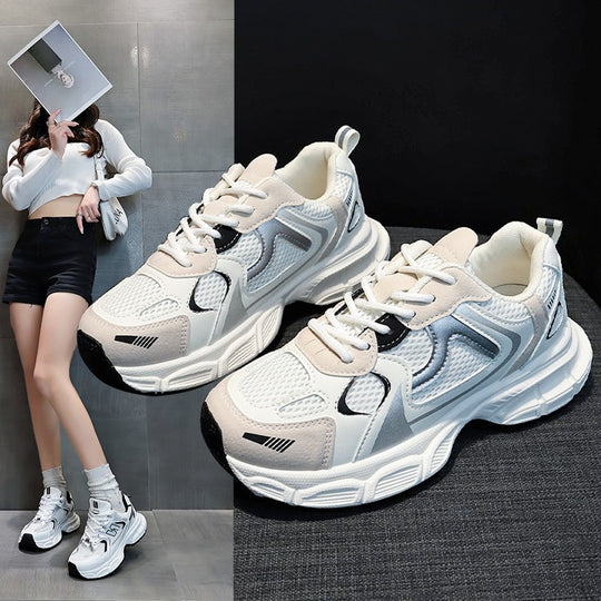 Damen Sportliche Sneaker mit atmungsaktiver Mesh-Oberfläche und dämpfender Laufsohle R&B