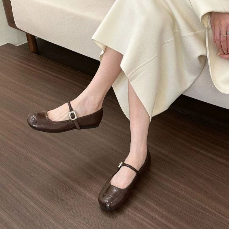 Damen Ballerinas mit dekorativem Schnallen-Detail und angenehmem Fußbett R&B