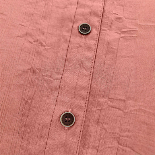 Damen lässige Bluse mit strukturiertem Stoff und Knopfdetail R&B