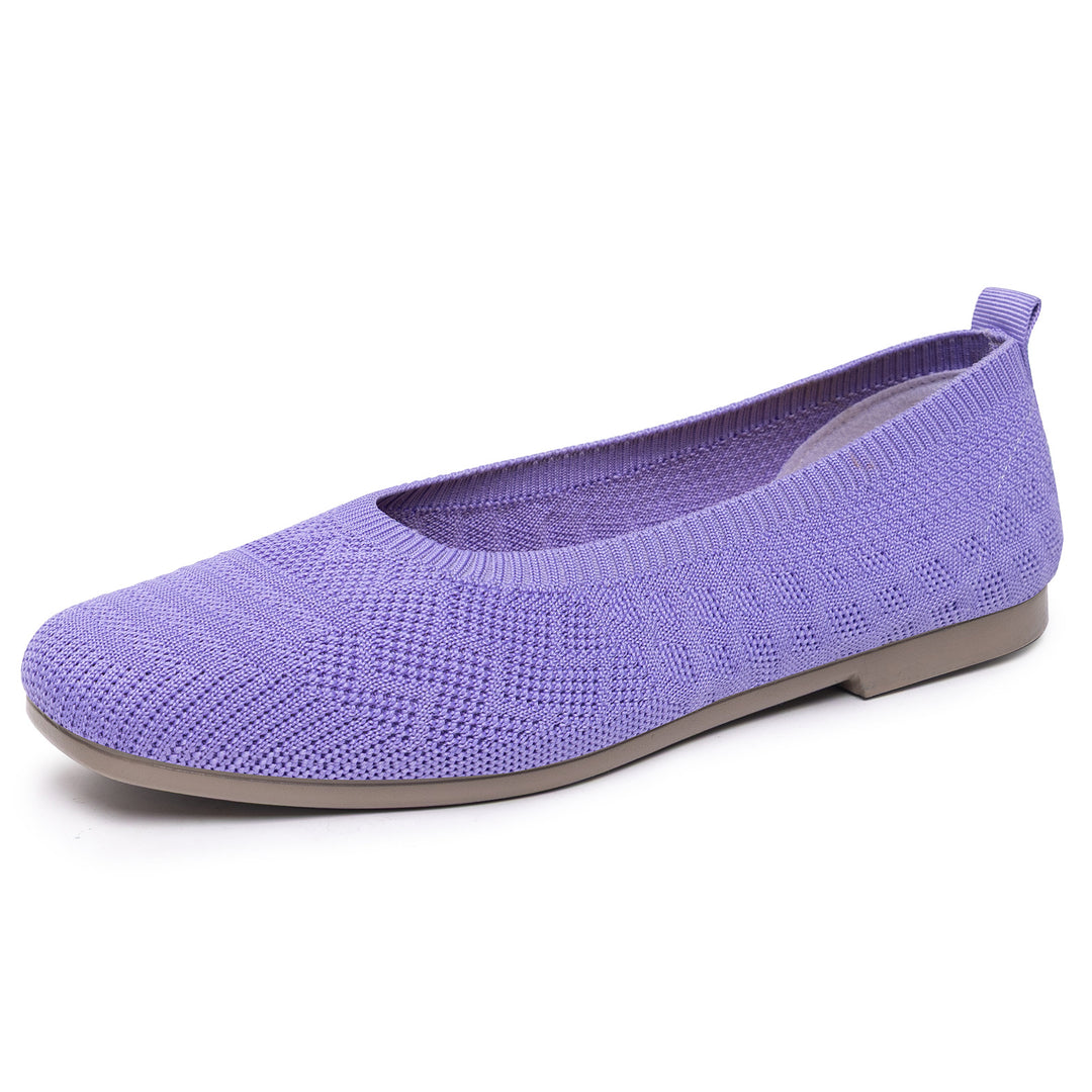 Damen elegante Ballerinas aus atmungsaktivem Strickmaterial R&B