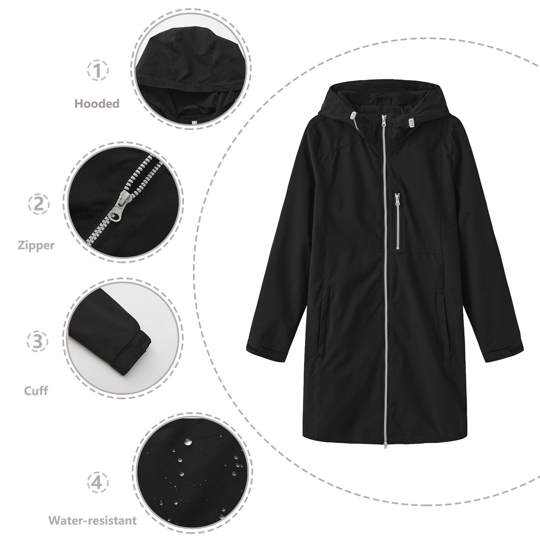 Damen Funktionsjacke mit verstellbarem Kapuzenkragen R&B