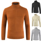 Herren Rollkragenpullover aus weichem Strickmaterial mit modernem Design R&B