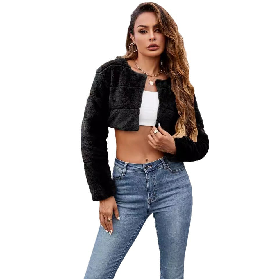 Damen Kurzjacke aus weichem Fleece R&B