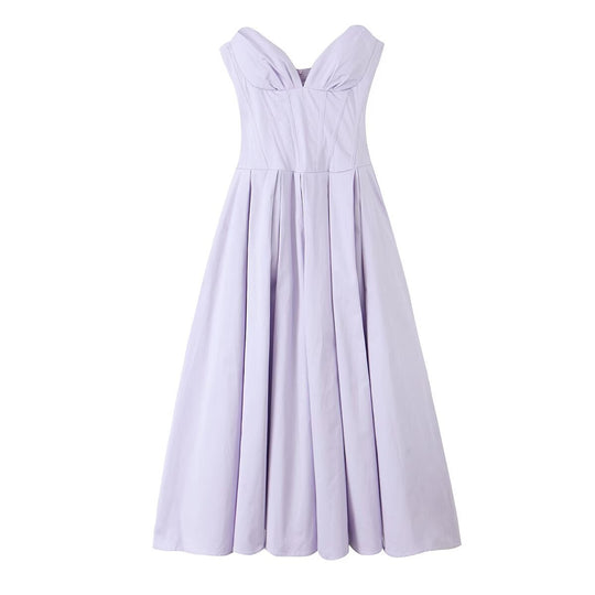 Damen Abendkleid mit herzförmigem Ausschnitt und fließendem Rock R&B