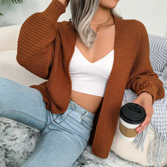 Damen gemütlicher Strickcardigan mit oversized Schnitt R&B