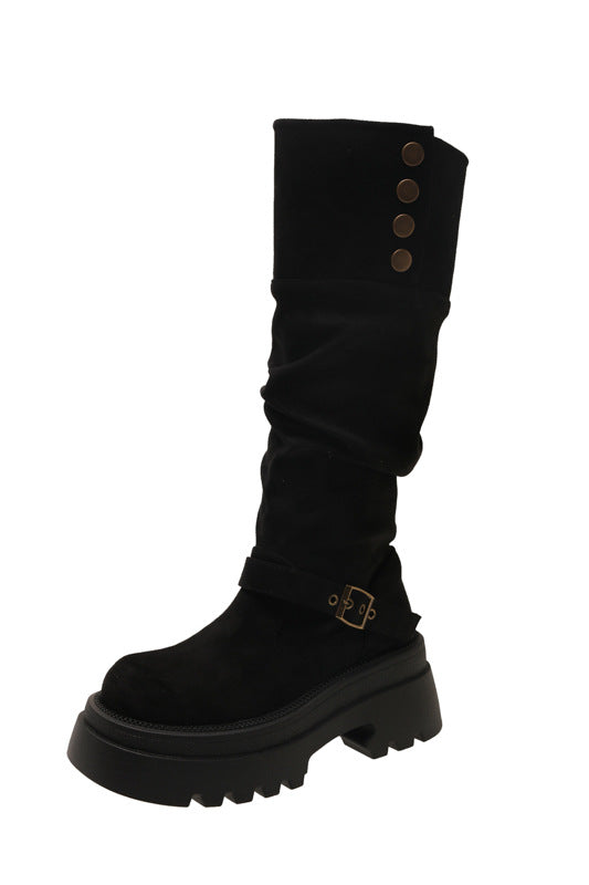 Damen modische Stiefel mit rutschfester Sohle und elegantem Schaft R&B