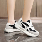 Damen Plattform-Sneaker mit atmungsaktiver Mesh-Oberfläche und stoßdämpfendem Sohlenprofil R&B
