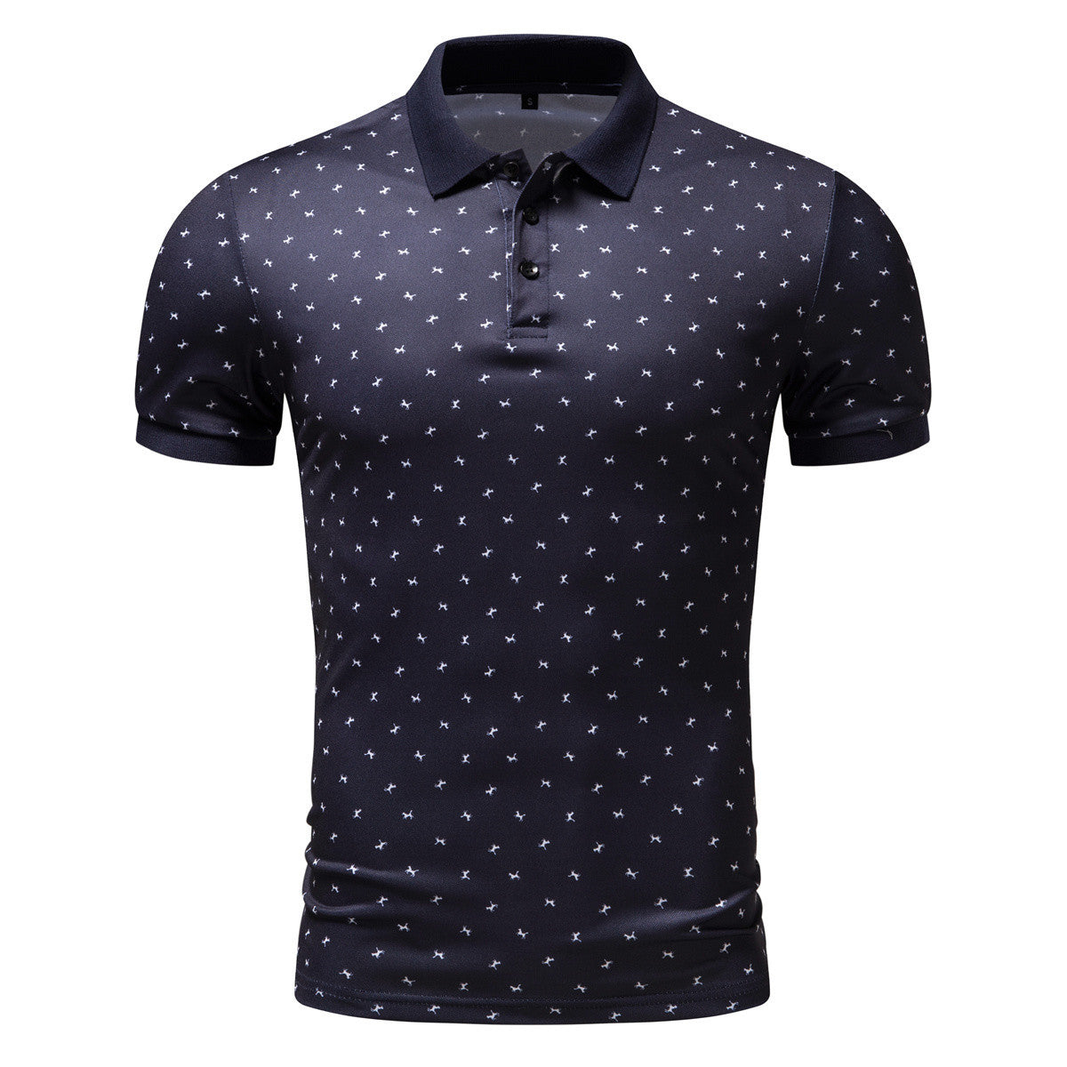 Herren Polohemd mit modernem floralem Design und hochwertiger Baumwollqualität