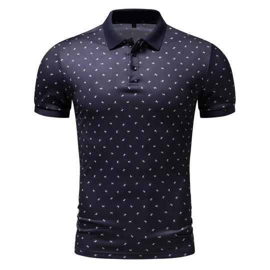 Herren Polohemd mit modernem floralem Design und hochwertiger Baumwollqualität R&B