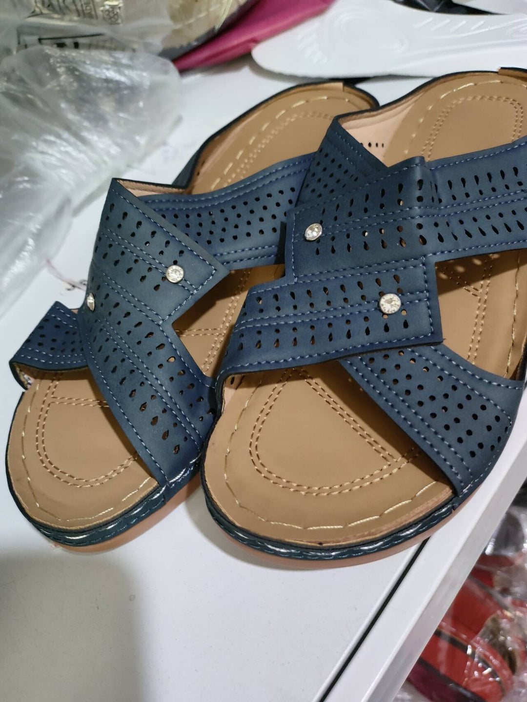 Damen Komfortable Clogs mit strategischer Perforation und gepolsterter Sohle R&B