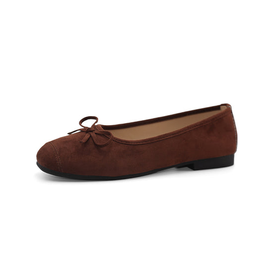 Damen modische Ballerinas mit schimmerndem Obermaterial und zartem Schleifendetail R&B