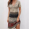 Damen Sommerkleid mit V-Ausschnitt R&B