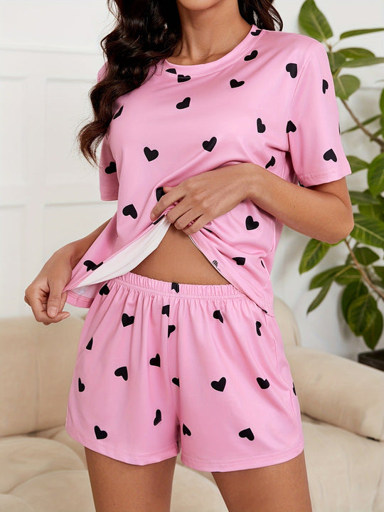 R&B | Weiches Kurzarmshorts-Pyjama-Set