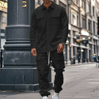 Herren nan Overshirt-Jacke im urbanen Utility-Look mit aufgesetzten Brusttaschen R&B