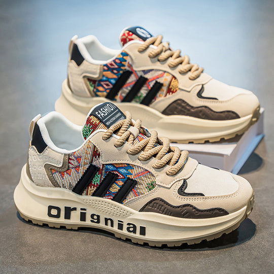 Damen Modische Sneakers mit einzigartigem Ethno-Design und stabiler Struktur R&B