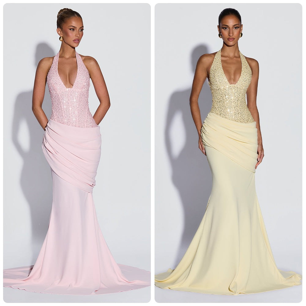 Damen Glänzendes Abendkleid mit figurbetontem Schnitt und schimmernden Pailletten R&B
