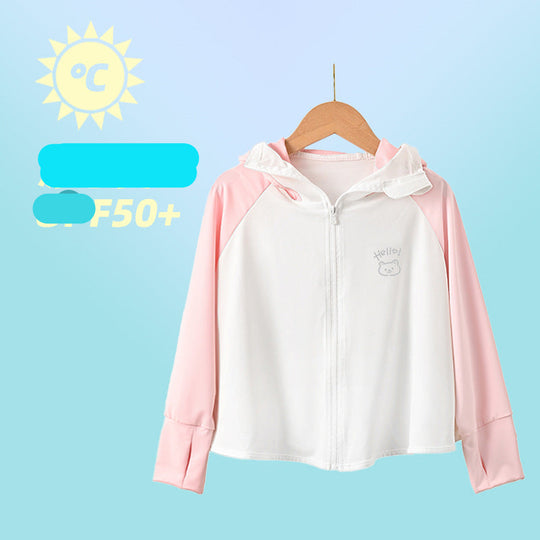 Mädchen funktionale UV-Schutzjacke mit Kapuze R&B
