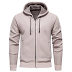 Herren sportliche Fleecejacke mit hohem Kragen und Reißverschluss R&B