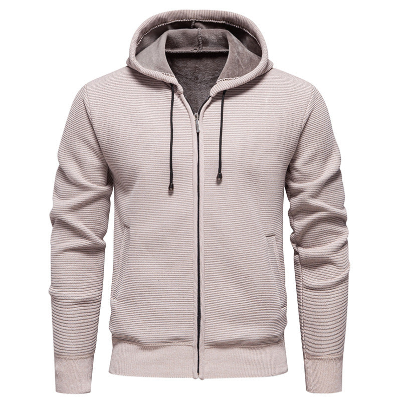 Herren sportliche Fleecejacke mit hohem Kragen und Reißverschluss R&B