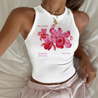 Damen ärmelloses Tanktop mit fröhlichem Kirschmotiv R&B