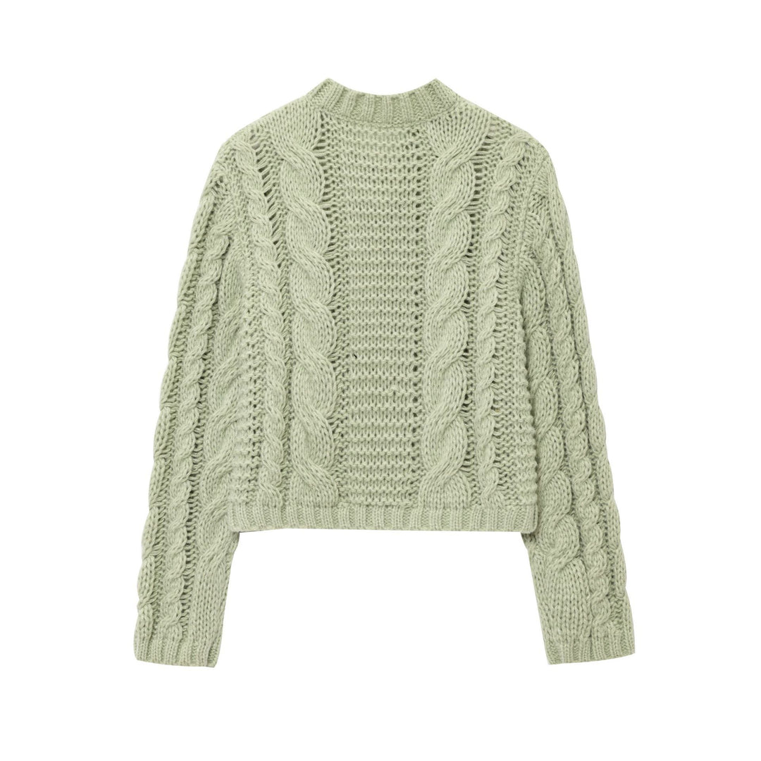 Damen cropped Strickjacke mit floralem Detail R&B