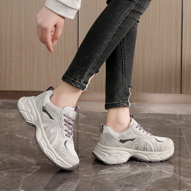 Damen Sportliche Trend-Sneaker mit atmungsaktivem Obermaterial und dämpfender Sohle R&B