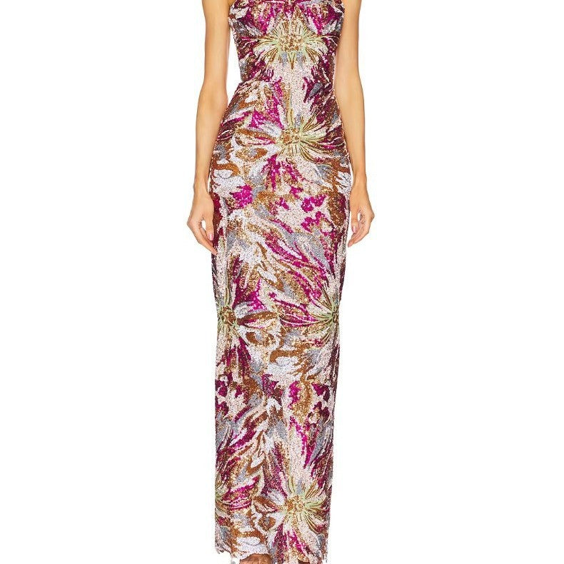 Damen Glamouröses Abendkleid mit schillernden Pailletten und taillierter Silhouette R&B
