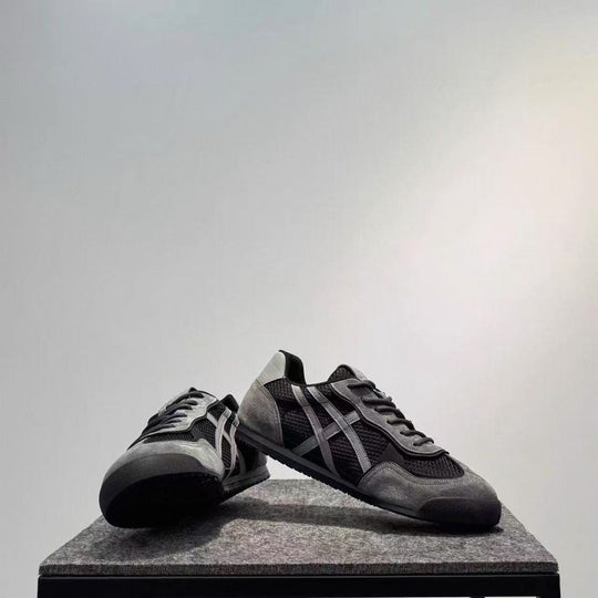 Damen modische und atmungsaktive Sneaker mit hochwertigem Wildleder und Mesh von R&B