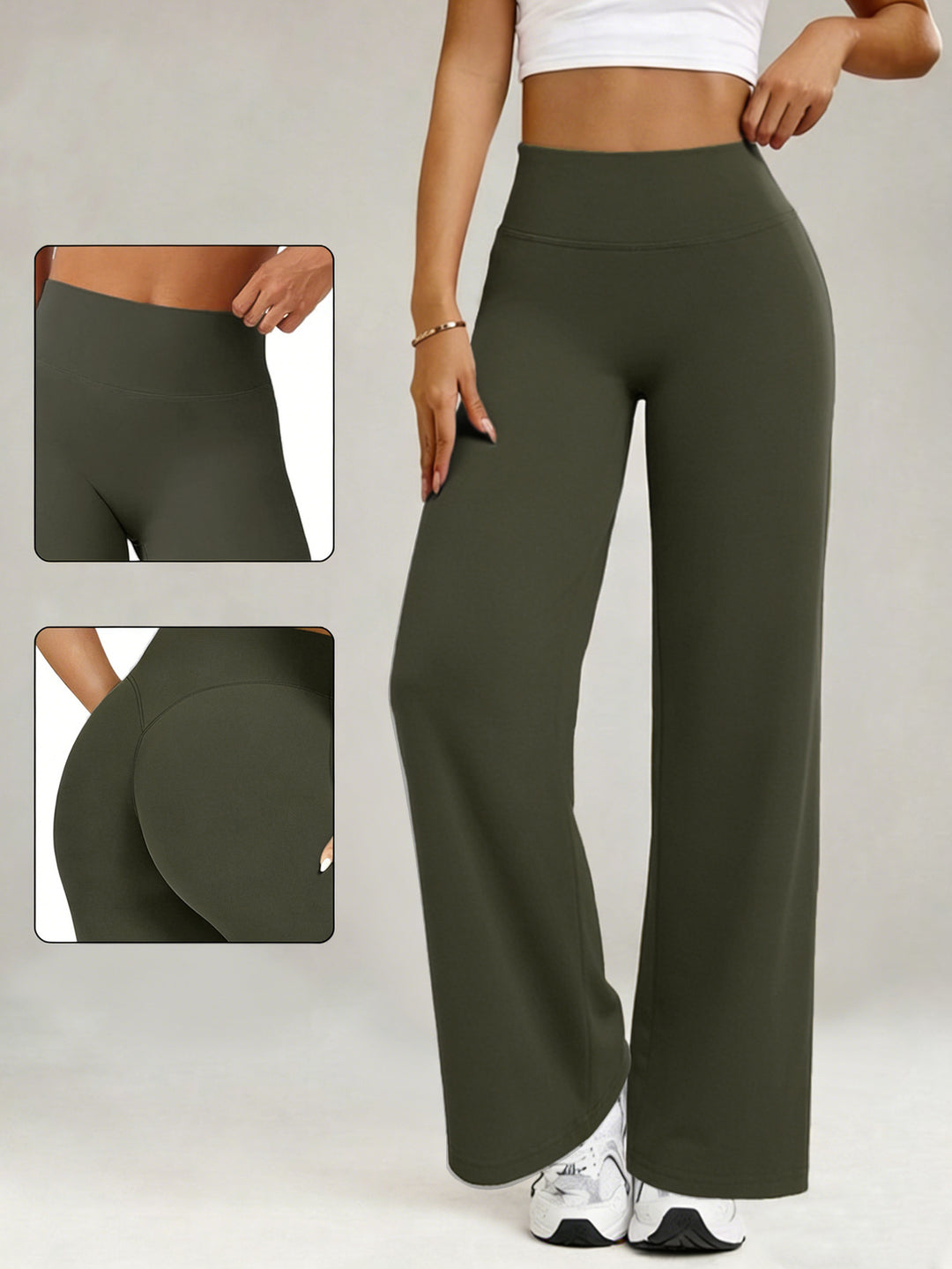 Damen Sportliche Hochbund-Hose R&B