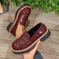 Damen Loafers mit glattem Obermaterial und robustem Profilsohle R&B