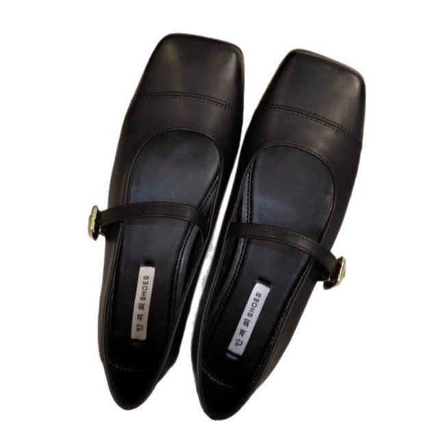 Damen elegante Mary Jane Ballerinas mit modischem Metallakzent R&B