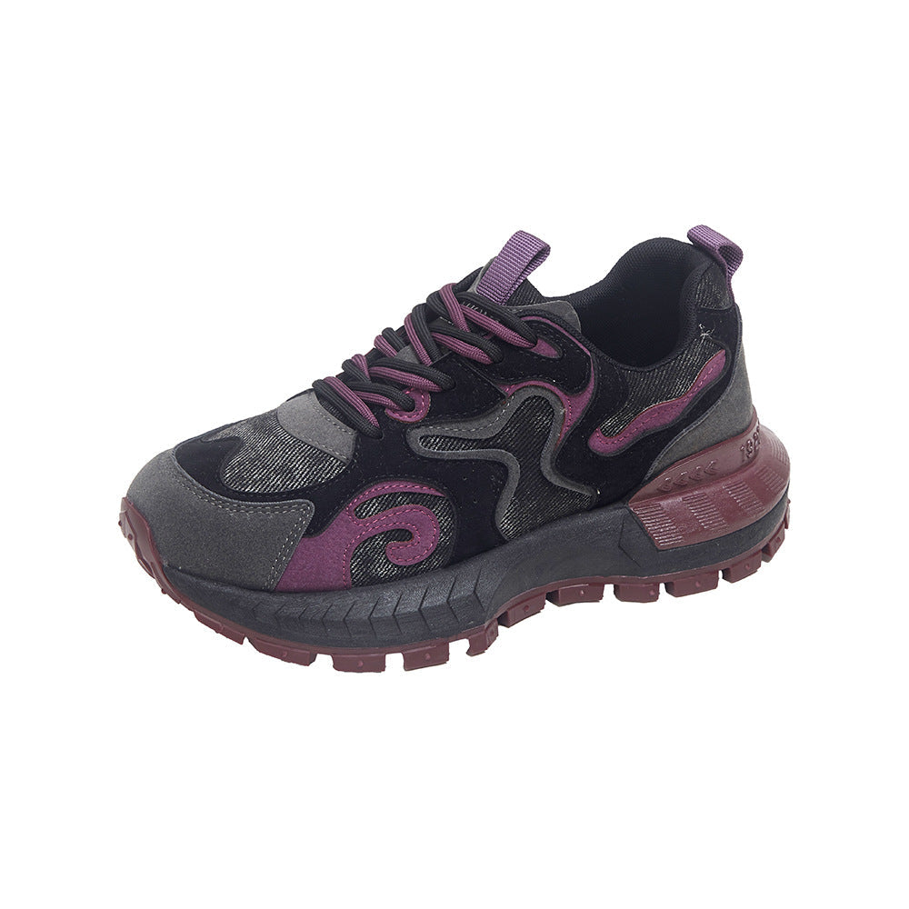 Damen sportliche Sneakers mit modernem Design und robustem Sohlenprofil R&B