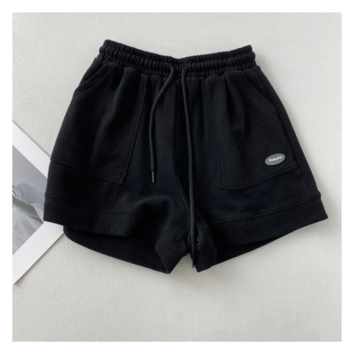 Damen lässige Jogging-Shorts mit elastischem Bund und praktischen Seitentaschen