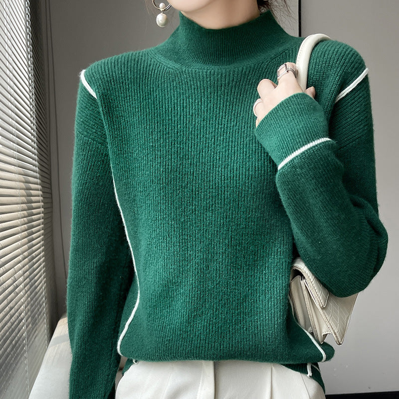 R&B | Eleganter schlichter Rollkragenpullover