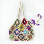 Damen Handgefertigte Häkel-Shopper-Tasche R&B