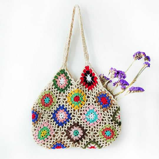 Damen Handgefertigte Häkel-Shopper-Tasche R&B